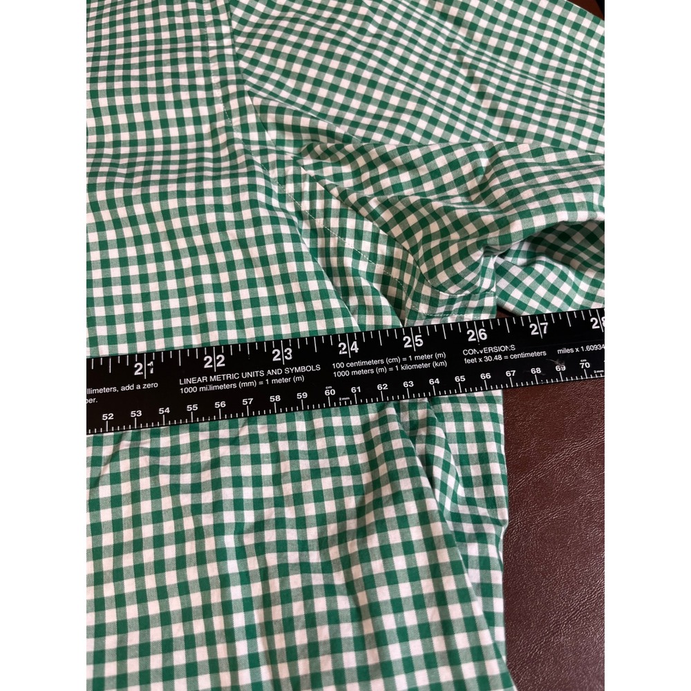 Ralph Lauren Mens XXL Classic Fit Green Gingham Short Sleeve Button Down Shirt - Picture 10 of 10